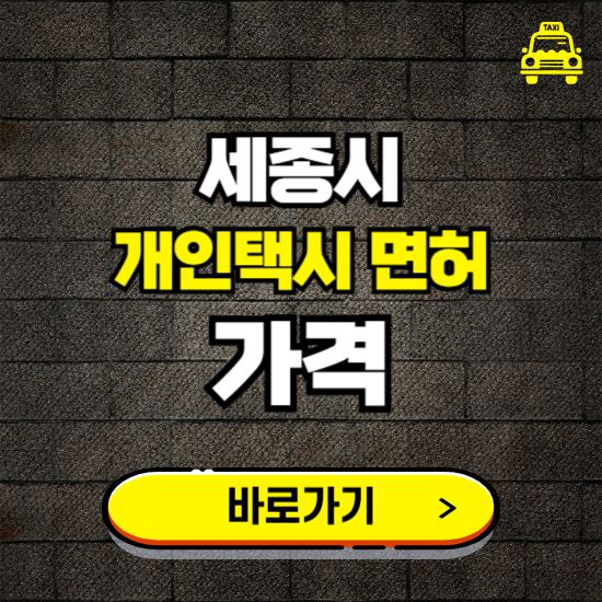 세종시 개인택시 면허 매매 가격 보기 ❘ 번호판 시세 매물 넘버값 보는 곳