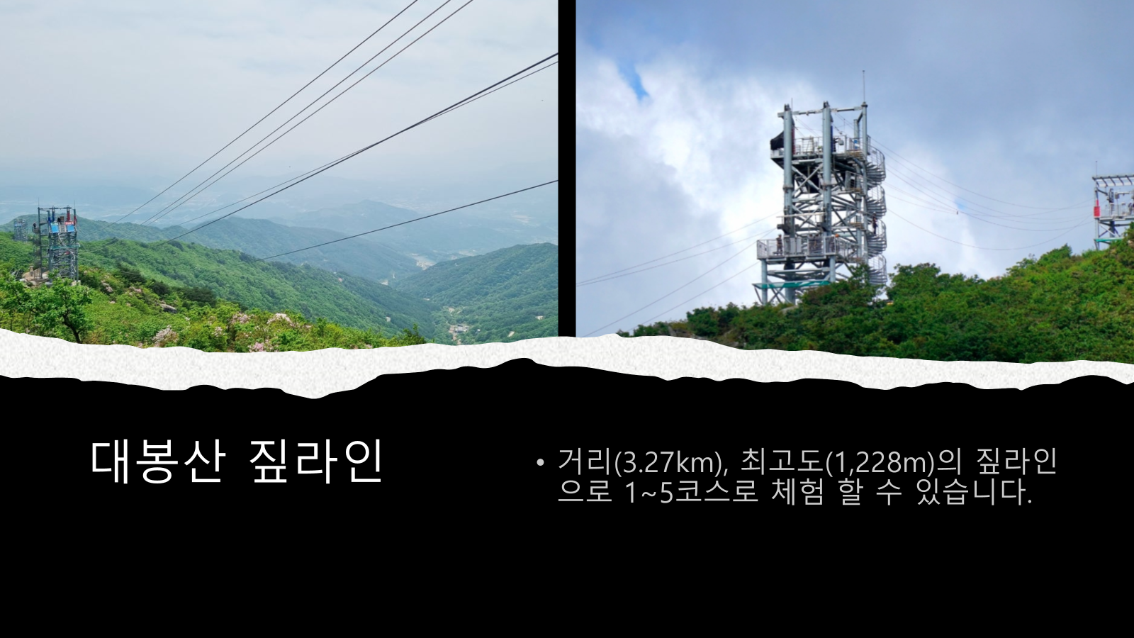 대봉산 짚라인 소개