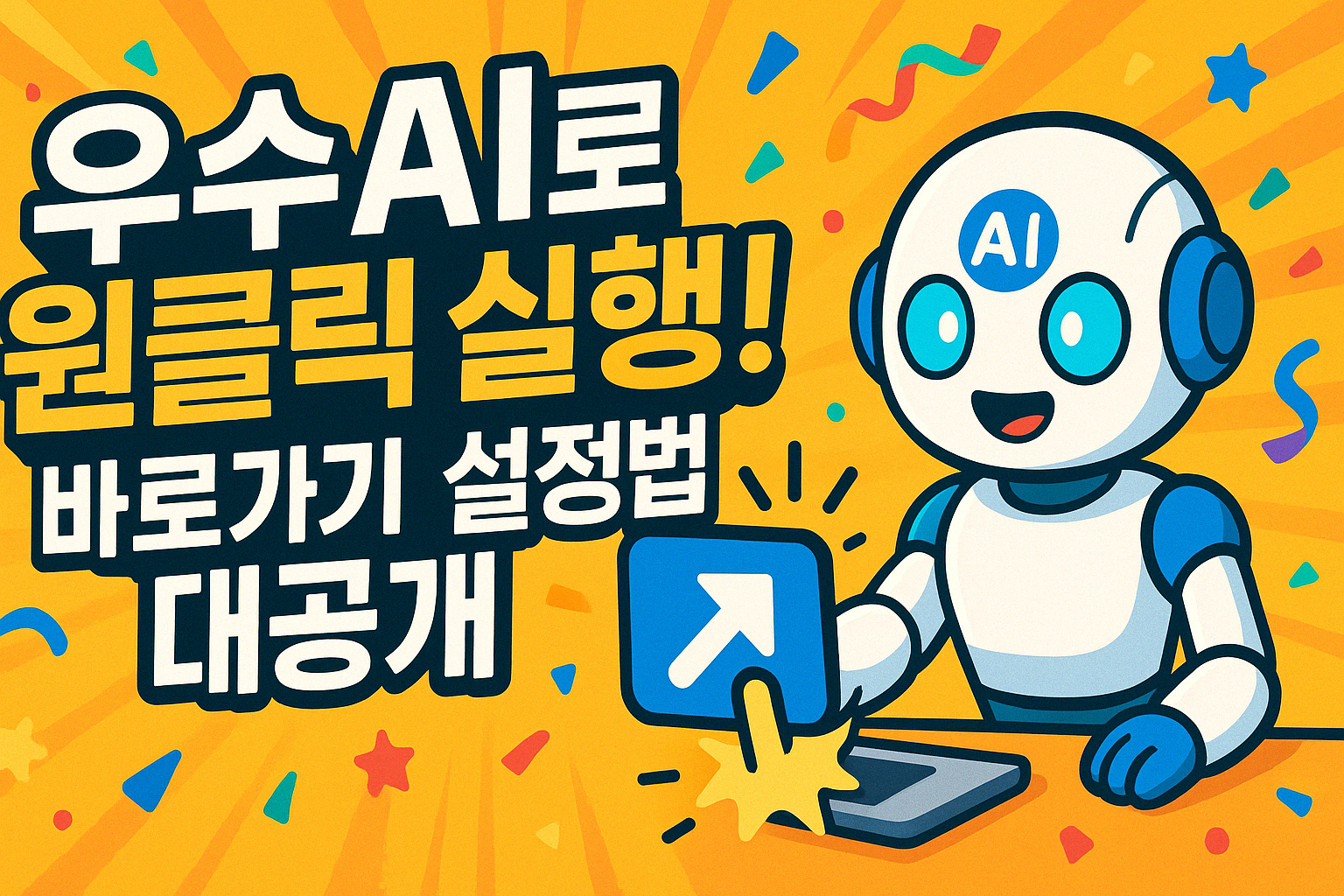 우수AI 원클릭 실행법 공개! 브라우저 열 필요 없는 꿀팁