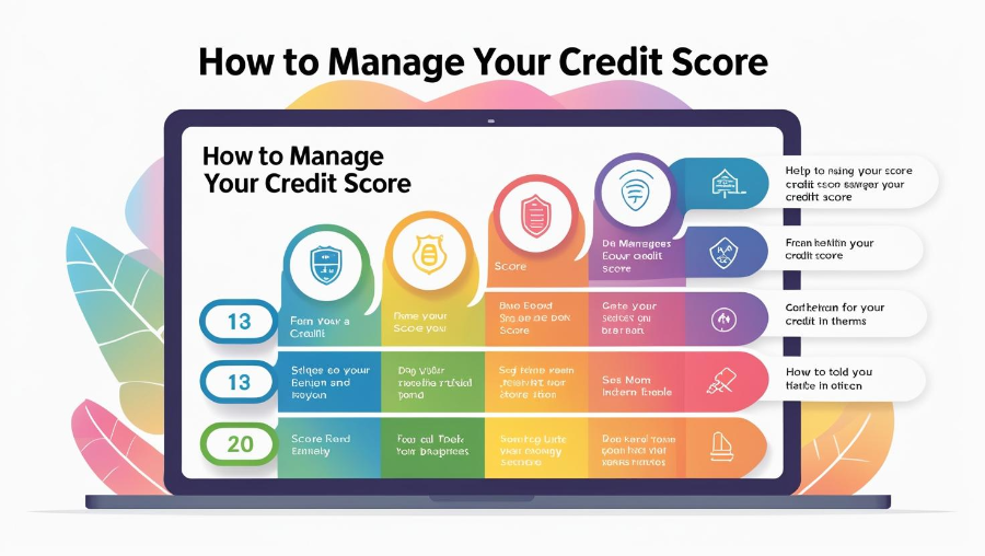 체크리스트형 인포그래픽 (신용점수 관리법)