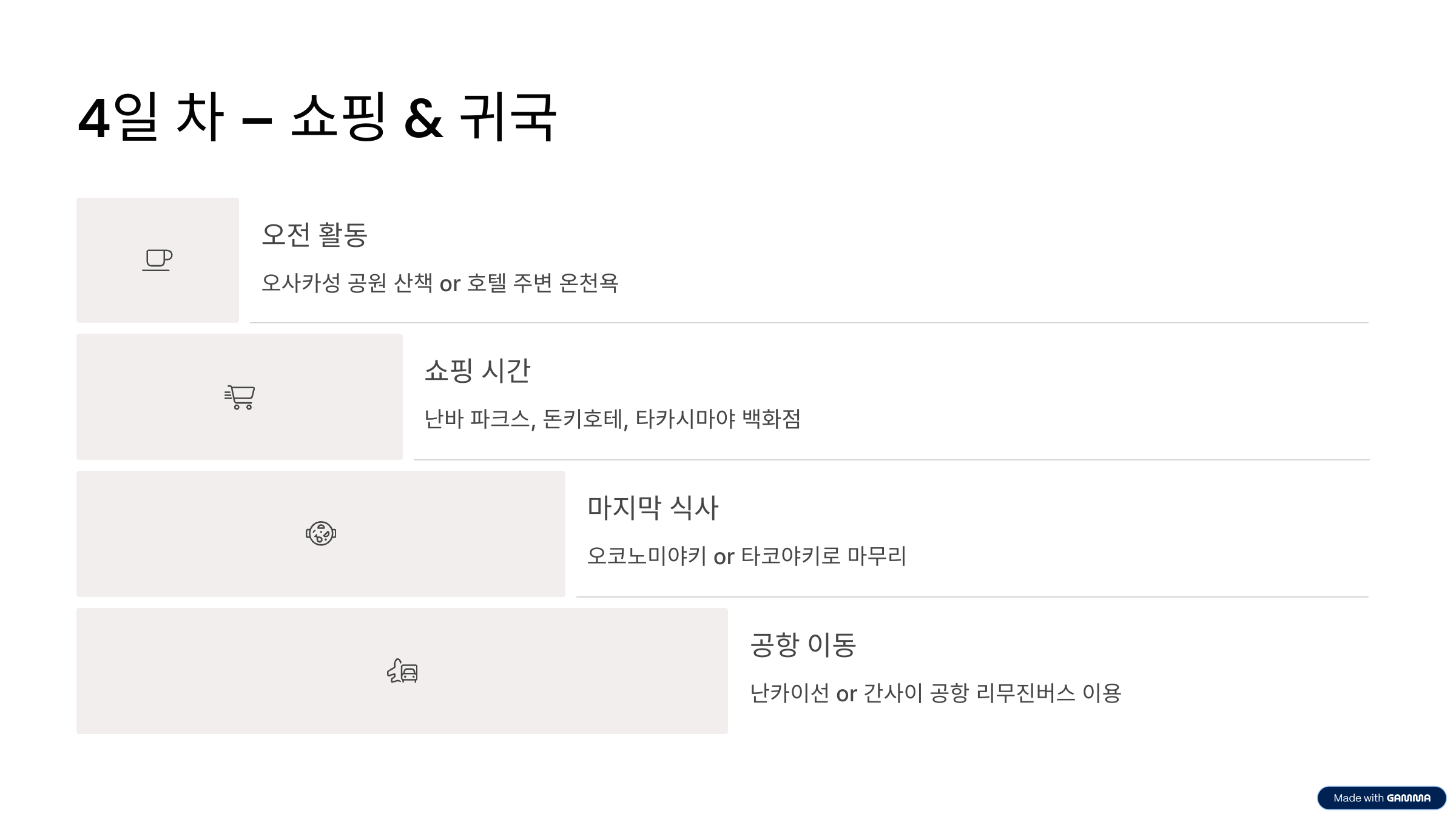 오사카 여행 3박4일 코스 시내·근교·맛집 가이드
