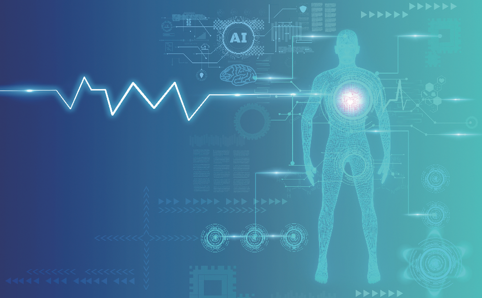 인공지능 AI가 환자의 체질을 분석하는 과정을 형상화한 그림