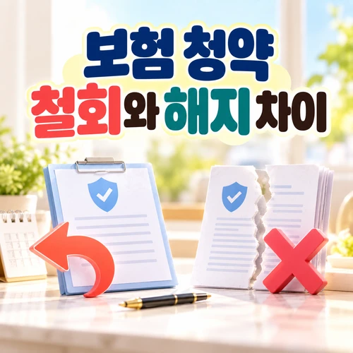 보험 청약 철회와 해지 차이
