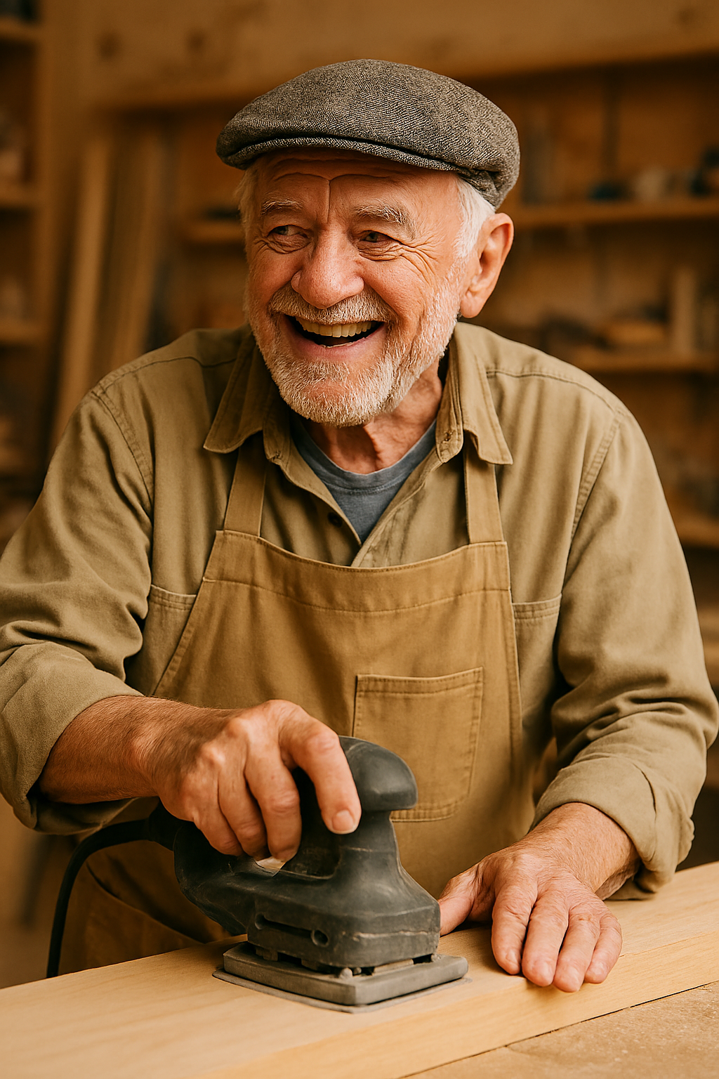 노인 일자리를 구해서 행복한 노인의 모습