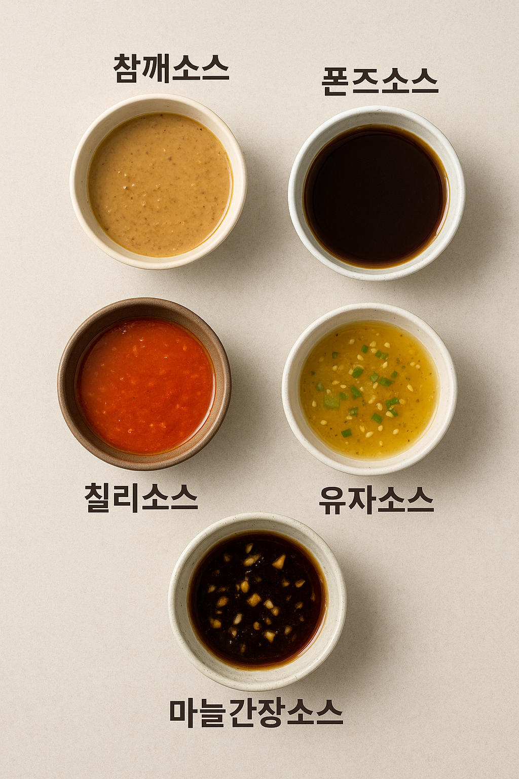 채소찜, 야채찜, 샤브샤브 소스