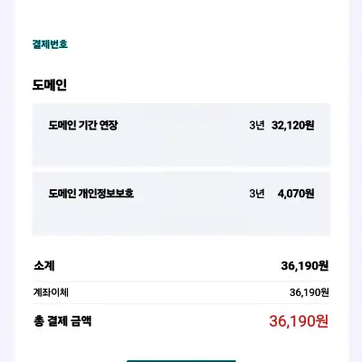도메인 기간 연장