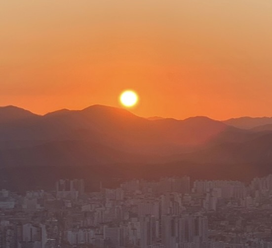아차산 일출