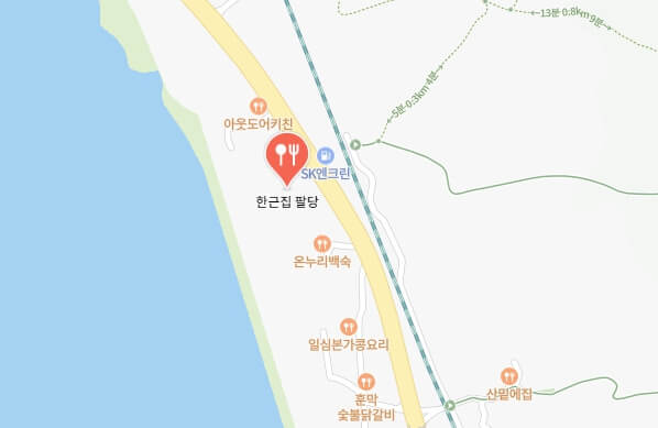 한근집-팔당-위치