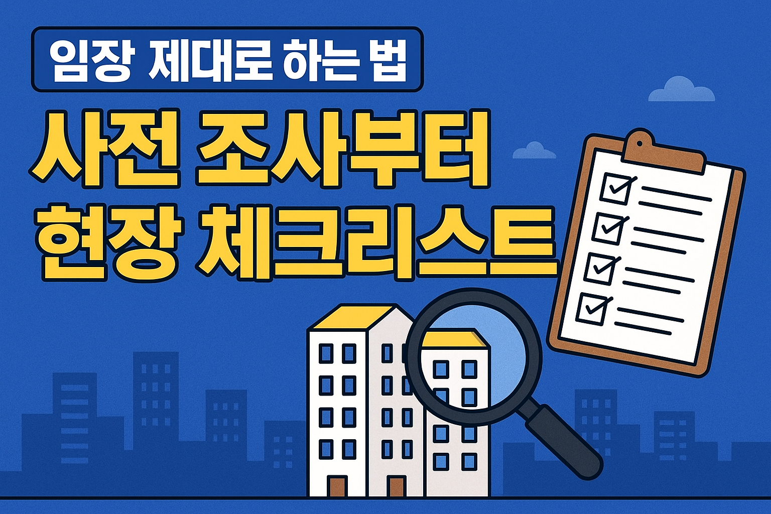 “부동산 임장 완벽 가이드｜사전 조사부터 현장 체크리스트까지 초보도 바로 적용!”