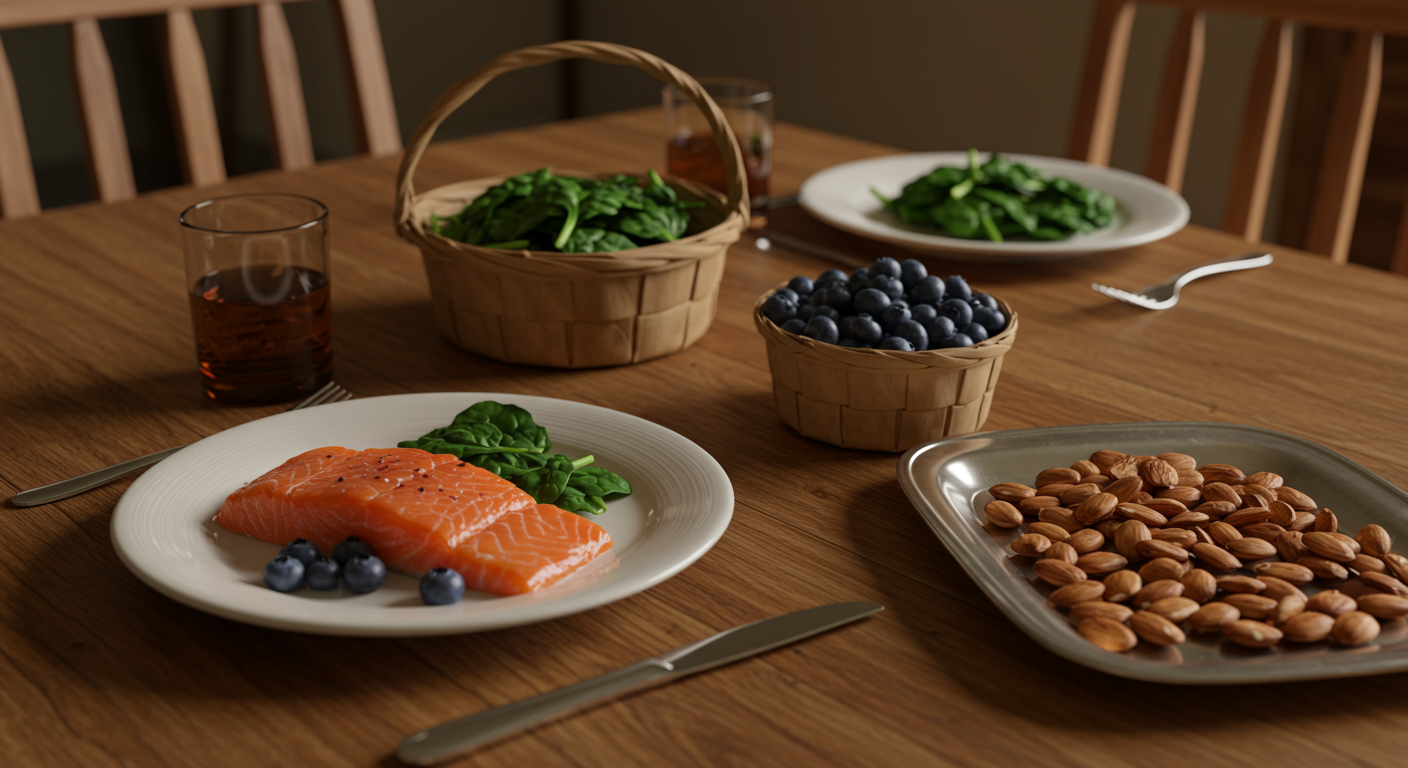 두뇌 건강에 좋은 식품, 식재료, 요리 레시피