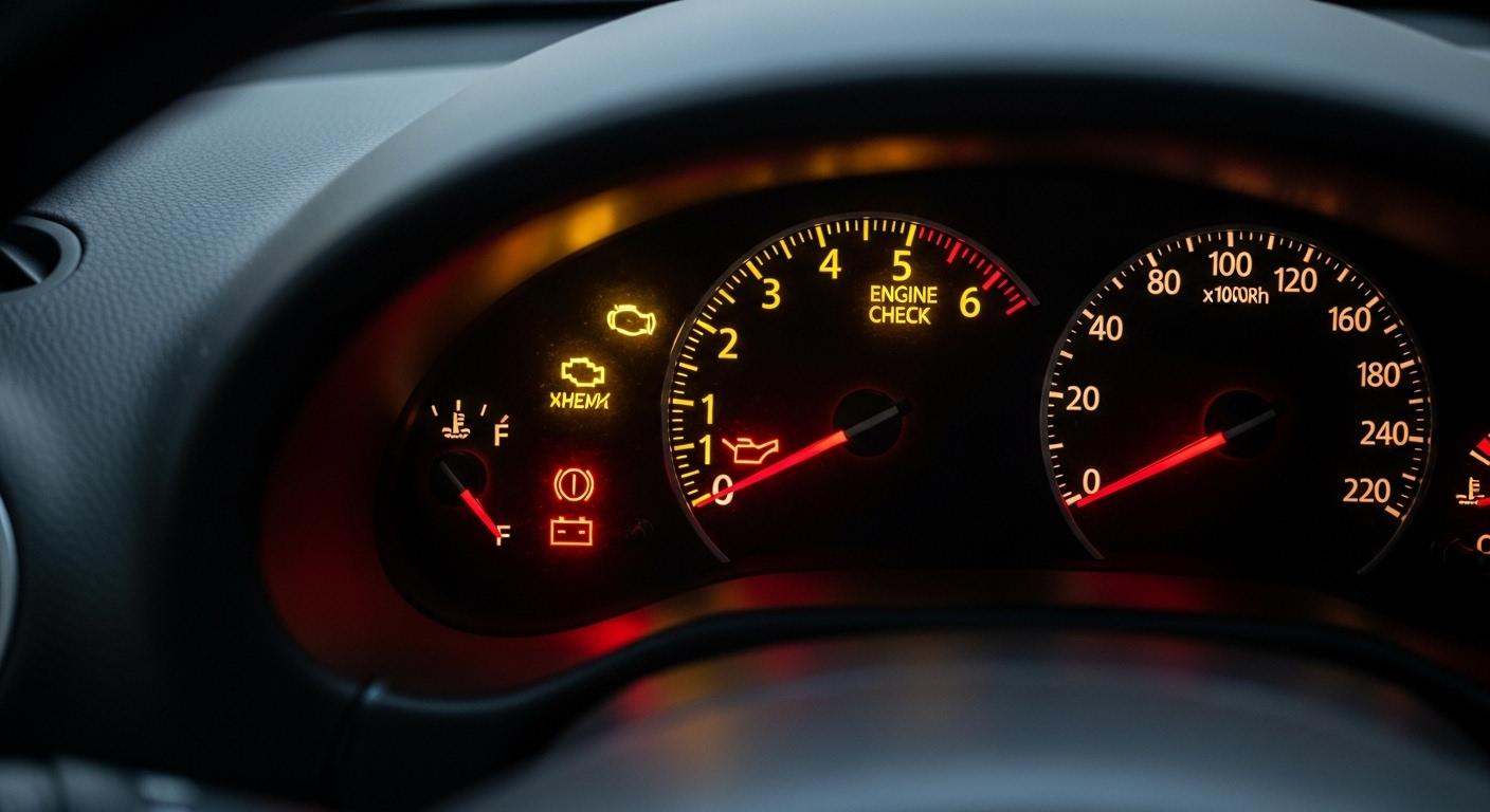 자동차 경고등 엔진 경고