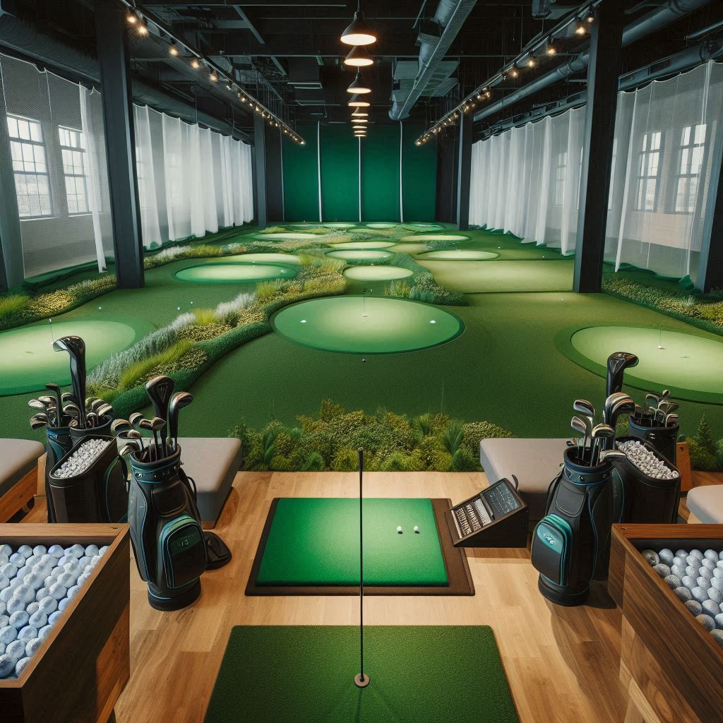 실내골프연습장 배경