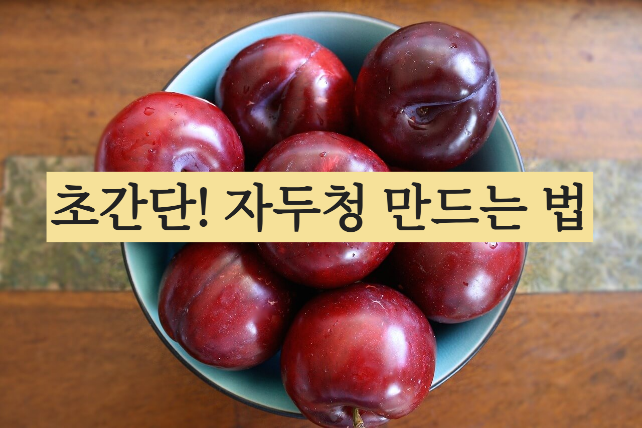 자두청 만들기, 자두청 활용요리