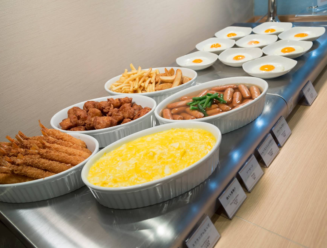 일본의 도미인 호텔의 조식 모습