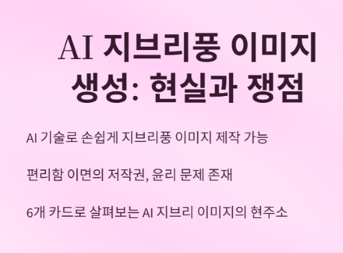 지브리 AI 이미지, 어디까지 사용 가능할까?