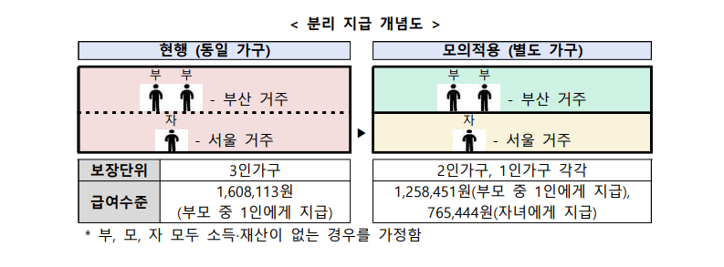 분리 지급 개념도