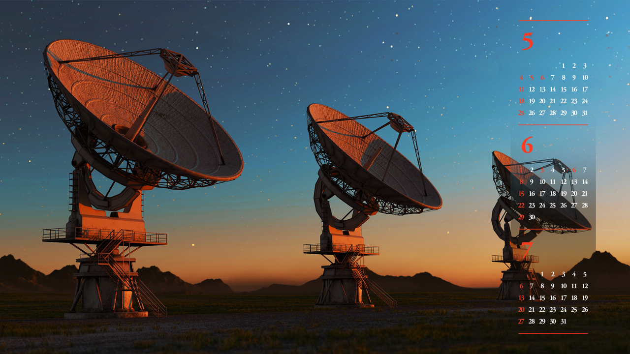 09 전파망원경 3개 B - 2025년6월 노트북배경화면