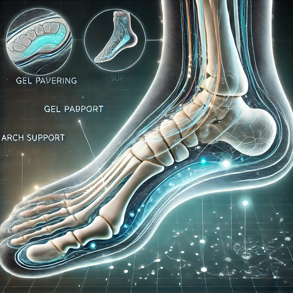 발바닥 아치 깔창에 대한 과학적 이미지
