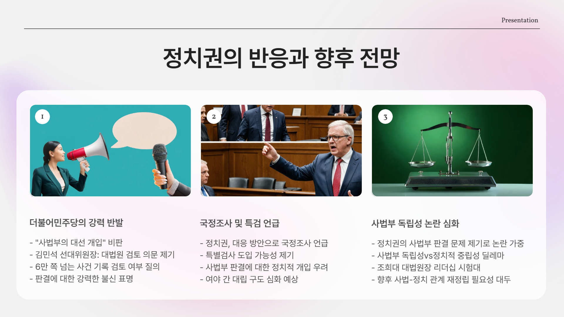 정치권 반응과 향후 전망
