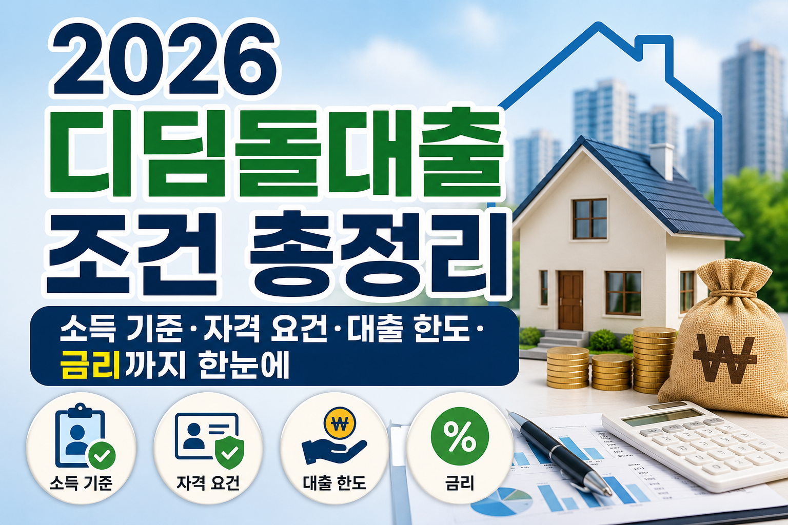 2026 디딤돌대출 조건 총정리|소득 기준·자격 요건·대출 한도·금리까지 한눈에 관련 사진