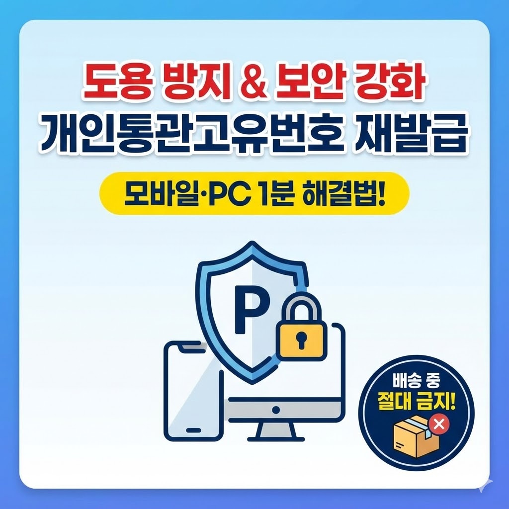 개인통관고유번호 재발급 및 도용 방지 방법 안내 썸네일