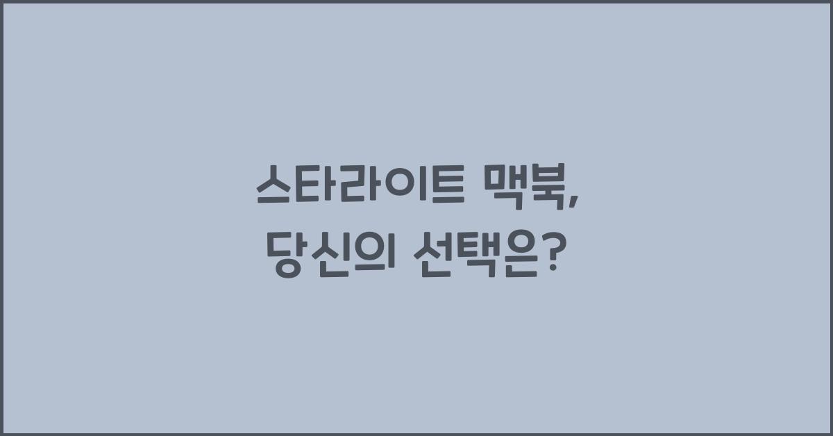 스타라이트 맥북