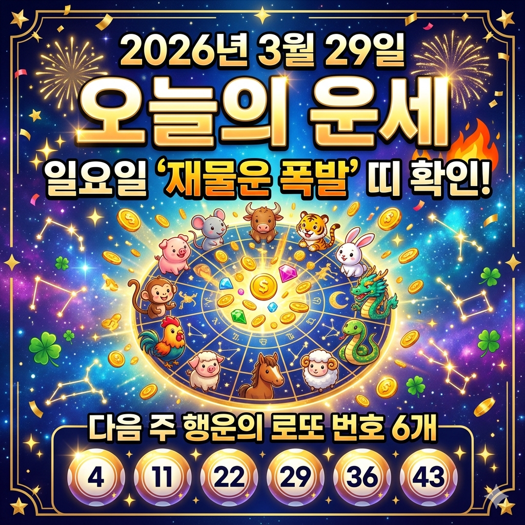 3월29일 오늘의 운세