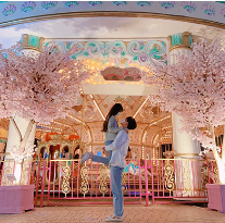 이월드-벚꽃-회전목마