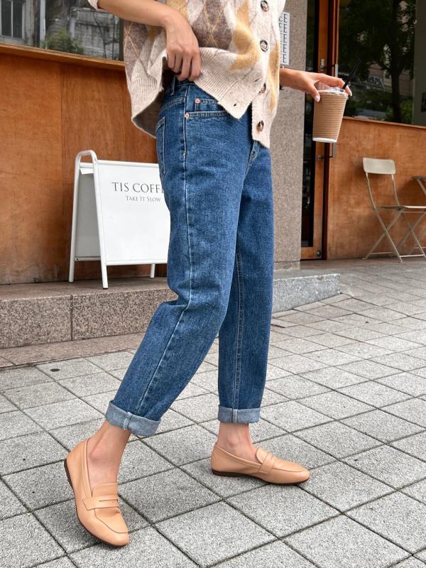 여성 배기청바지 밴딩 보이핏 데님 팬츠 가을청바지