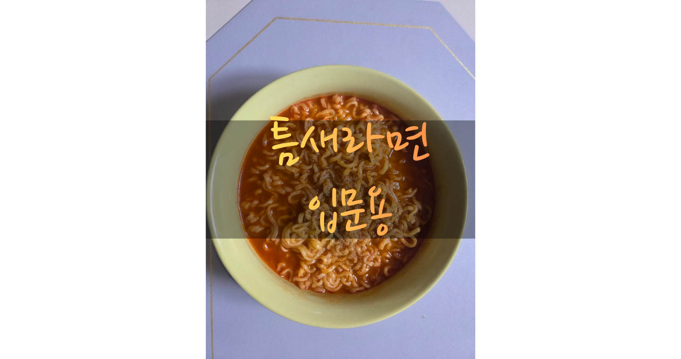 장칼국수처럼 진한 국물이 특징인 팔도 틈새라면 입문용 완성 후기 사진