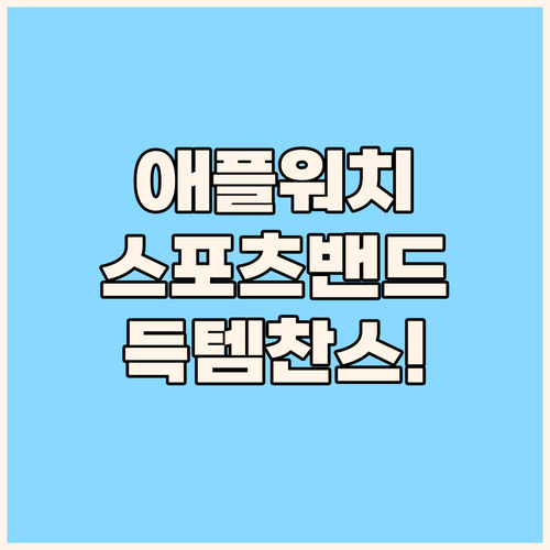 애플워치 경량 스포츠 스트랩 득템 찬