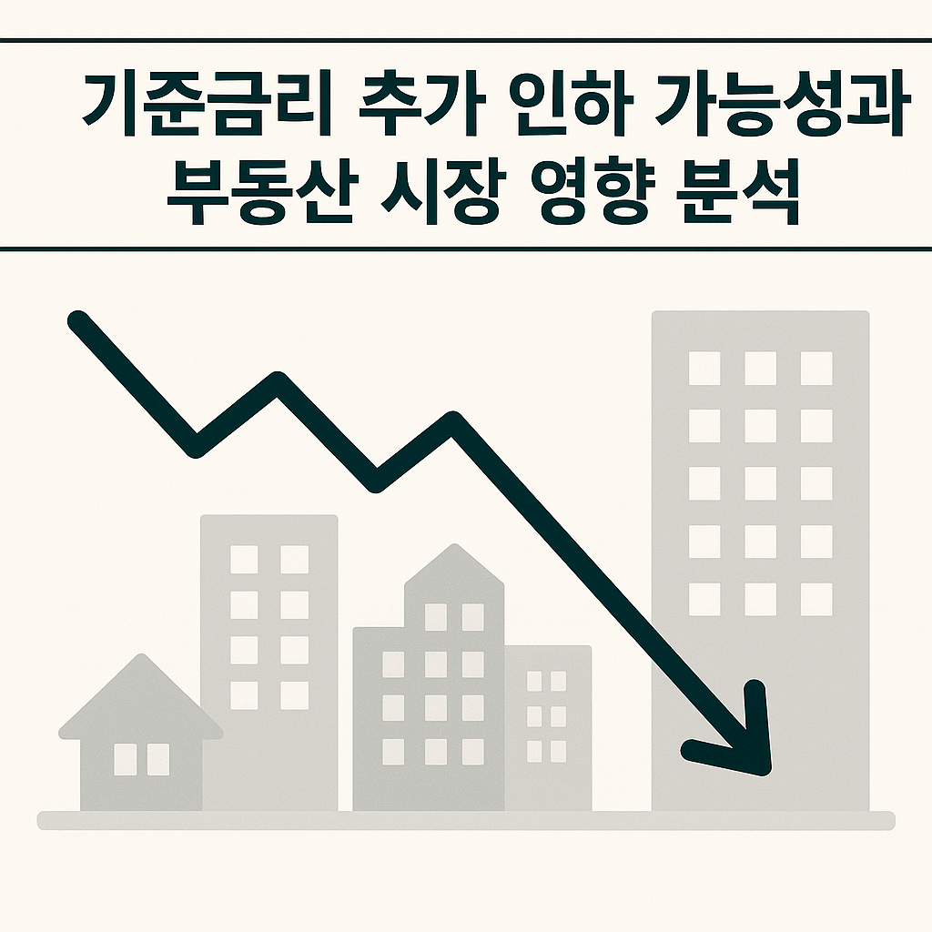 기준금리 추가 인하 가능성과 부동산 시장 영향 분석 📉🏠