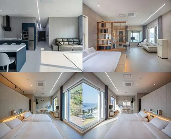 제천 감성펜션 벤티첼로 블루동