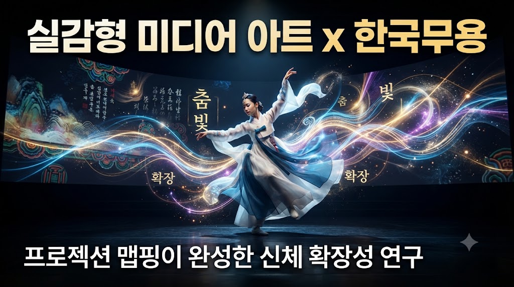 프로젝터 불빛 아래서 마주한 충격: 실감형 미디어 아트 속 한국무용, 그 신체 확장성의 기록