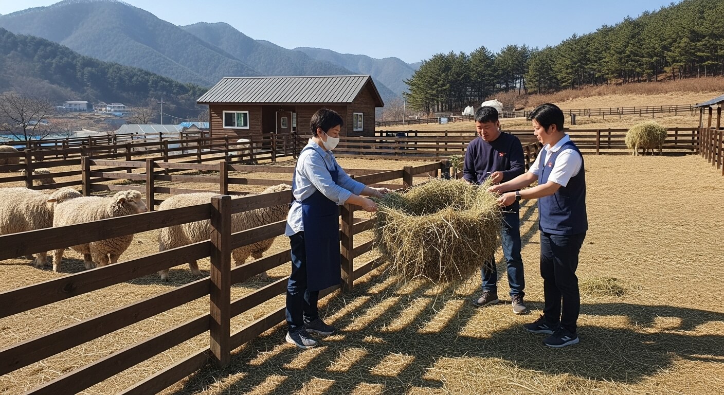 초등학교 여름방학 대관령 양떼목장
