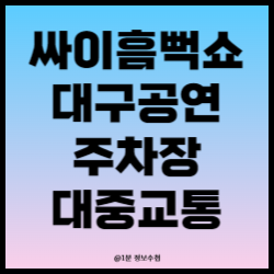 싸이흠뻑쇼2024 대구공연 준비물 잔여석 숙소 주차장 대중교통