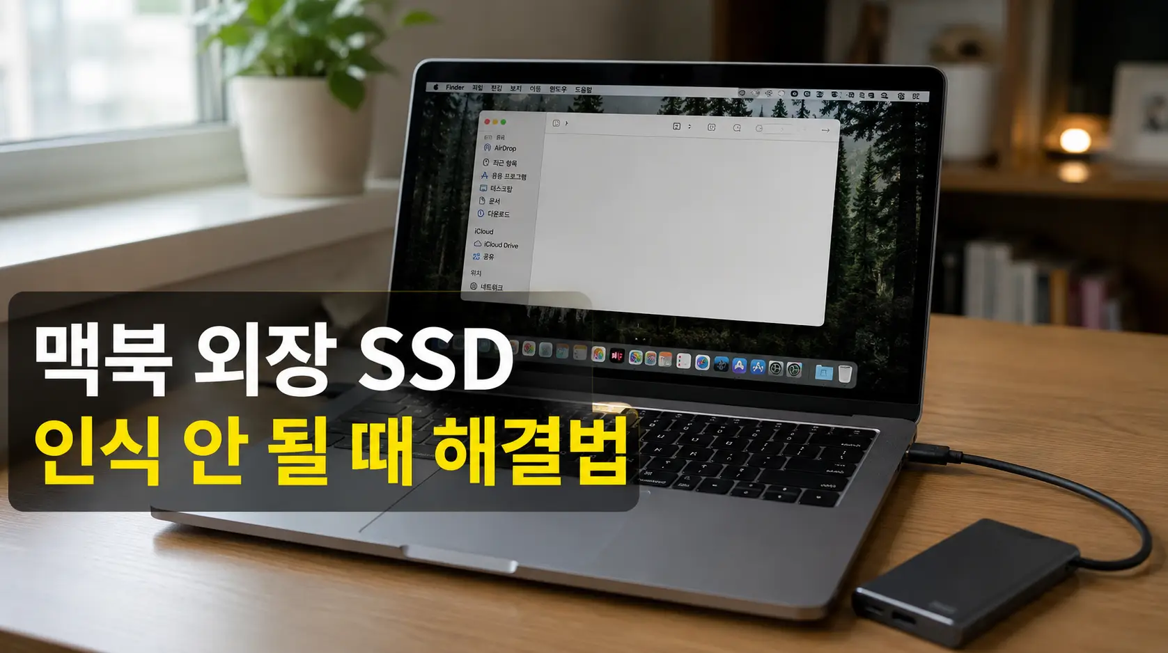 맥북 외장 SSD 인식 안 될 때 해결법
