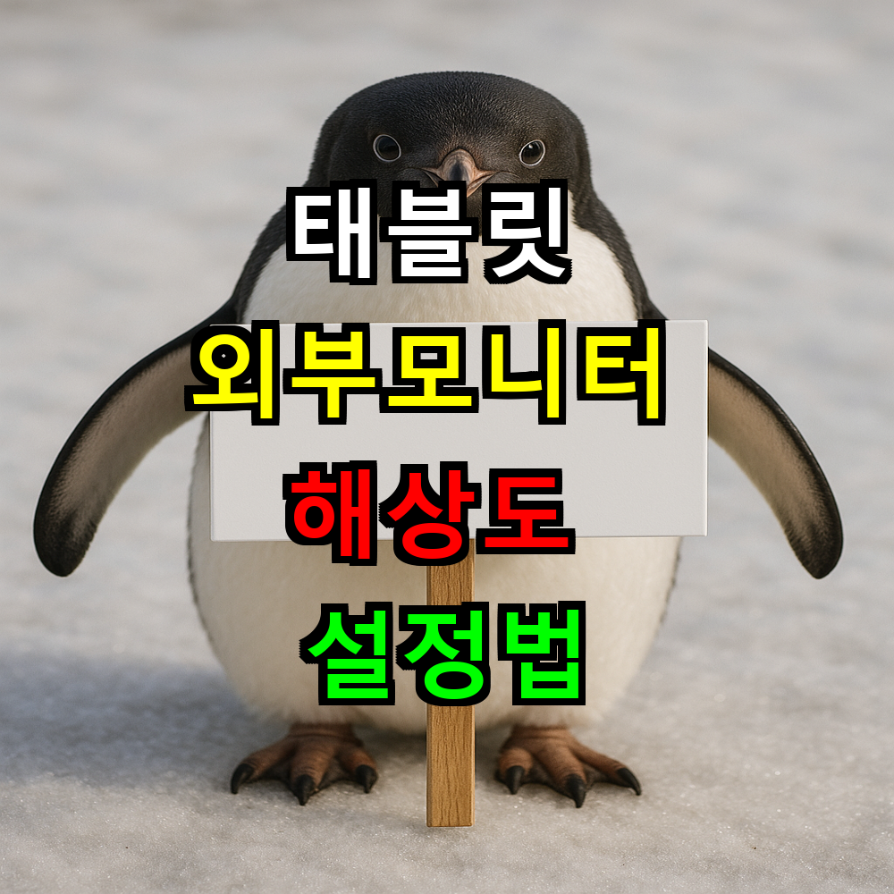 태블릿 외부모니터 해상도 설정법