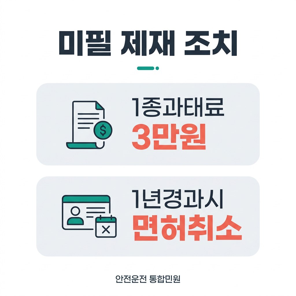 운전면허 적성검사 미필 제재 조치