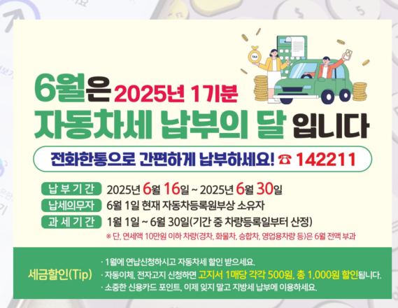 자동차세 연납&amp;#44; 할인+무이자 카드혜택