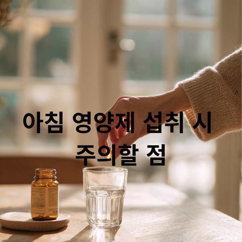 아침에 먹으면 좋은 영양제 추천