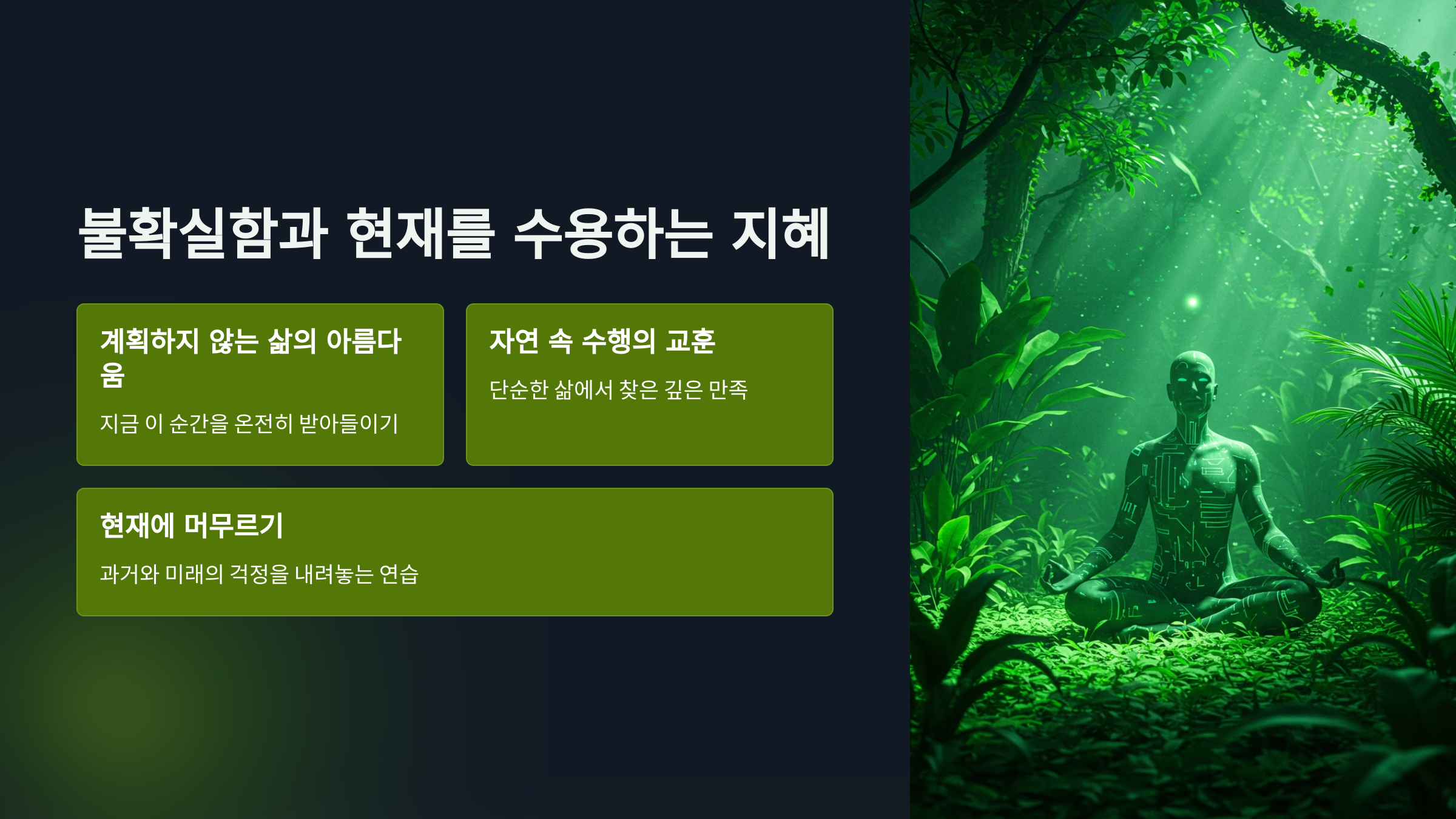 불확실함과 현재를 수용하는 지혜