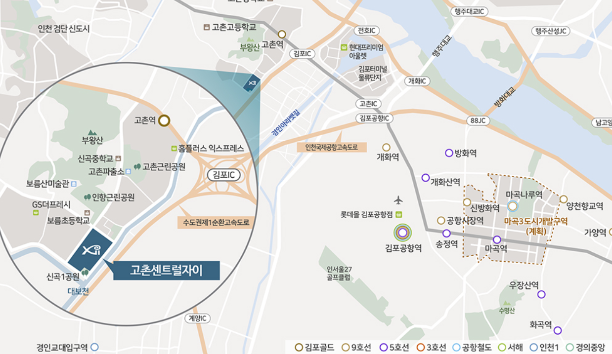 고촌센트럴자이 입지