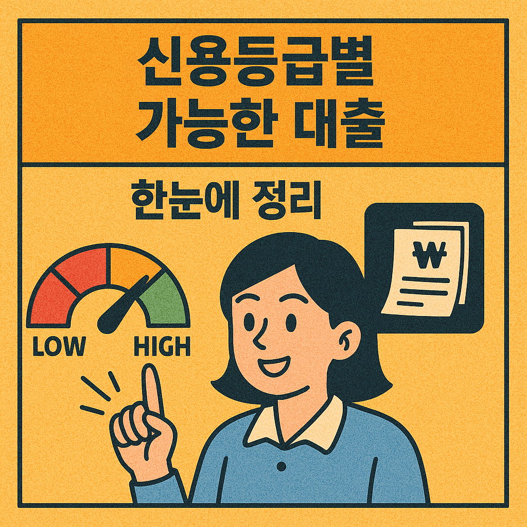 신용등급별 가능한 대출 한눈에 정리