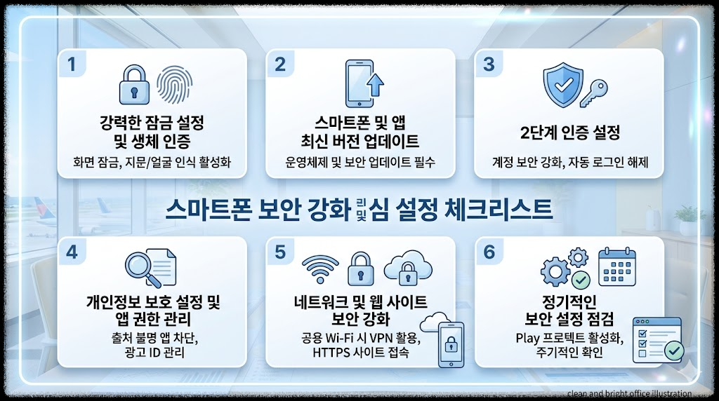 스마트폰 보안을 강화하는 안심 설정 체크리스트