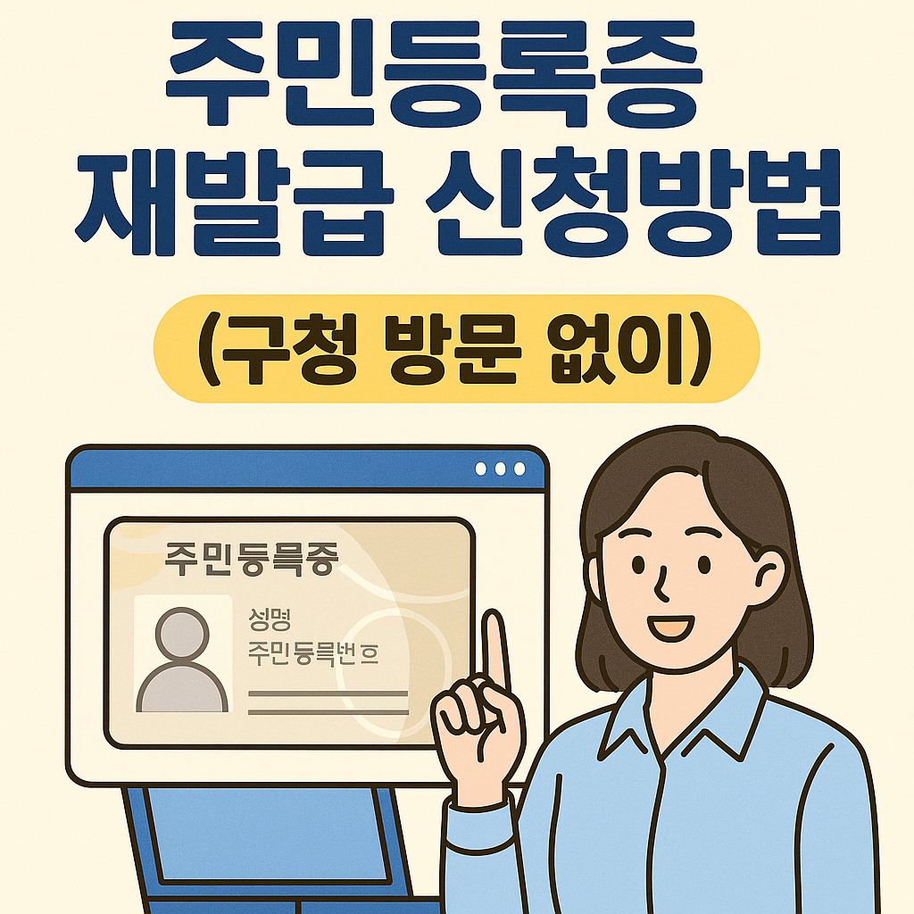 창원시 주민등록증 재발급 신청방법 (구청 방문 없이)