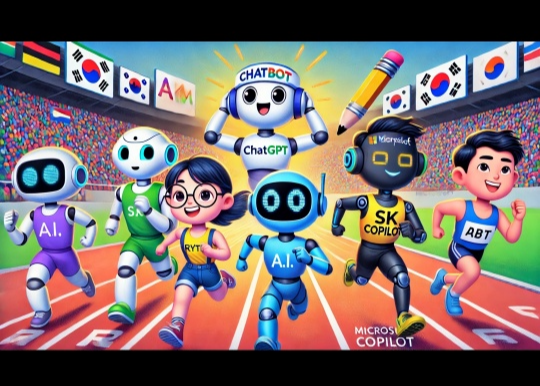 AI 경쟁을 달리기로 이미지화