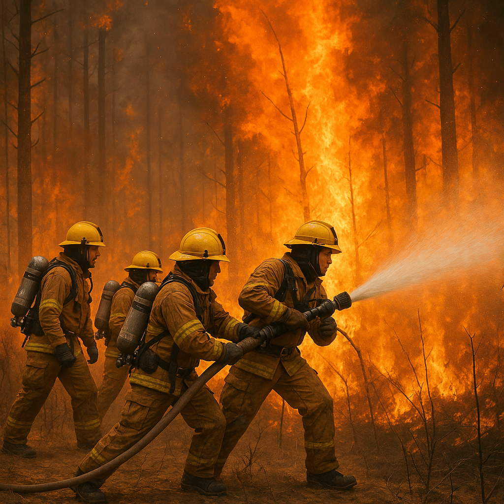 산불 진압 소방관