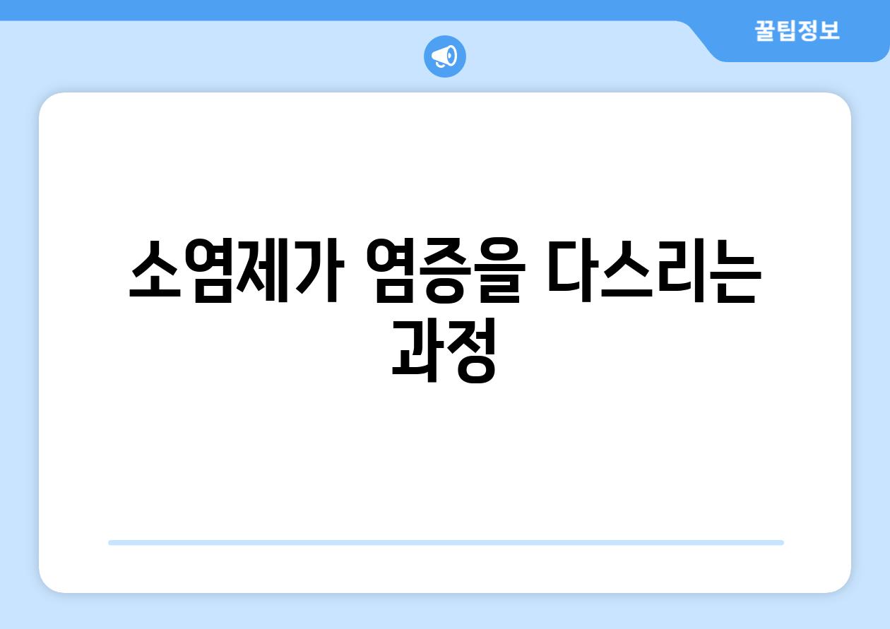 소염제가 염증을 다스리는 과정