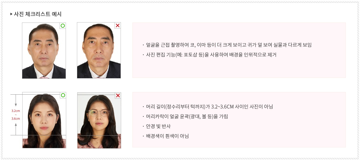 여권사진 규격 확인